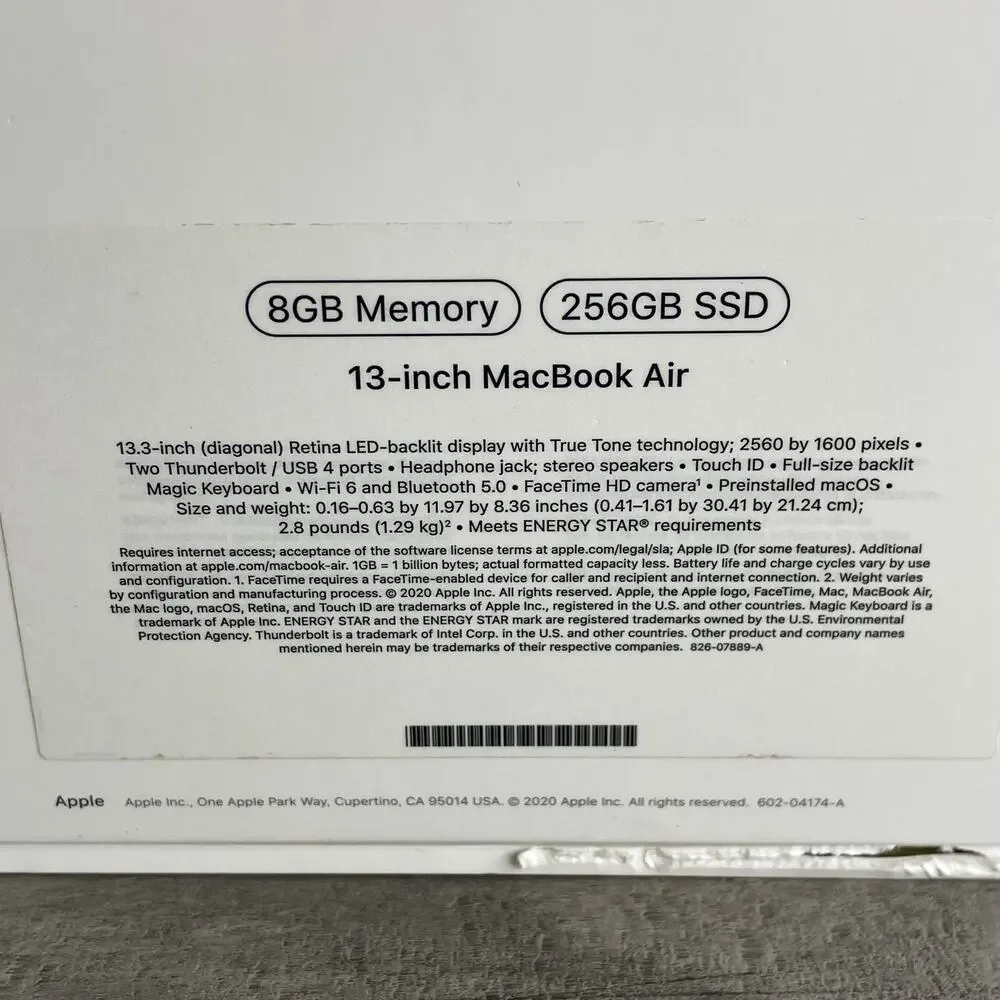 BOX ONLY APPLE MACBOOK AIR 13 inch Gray Model A2337 8GB 256 GB BOX ONLY